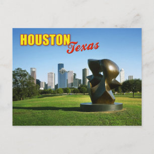 Cartão Postal Houston Skyline de Eleanor Tinsley Park, TX