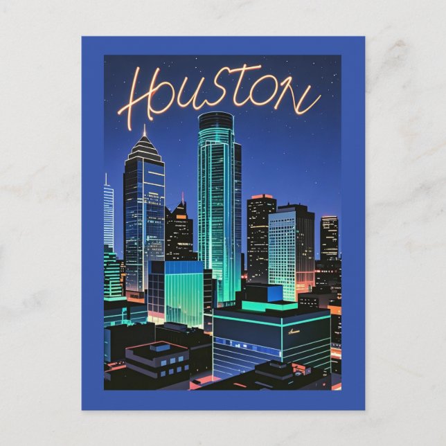 Cartão postal Houston Texas (Frente)