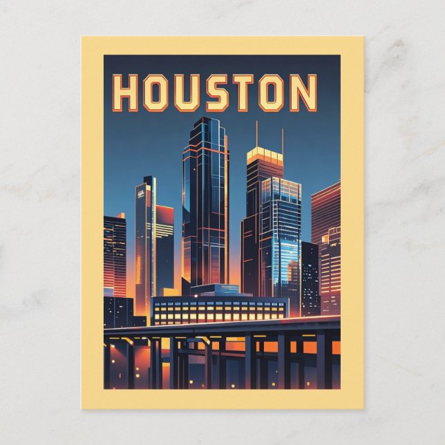 Cartão postal Houston Texas (Frente)