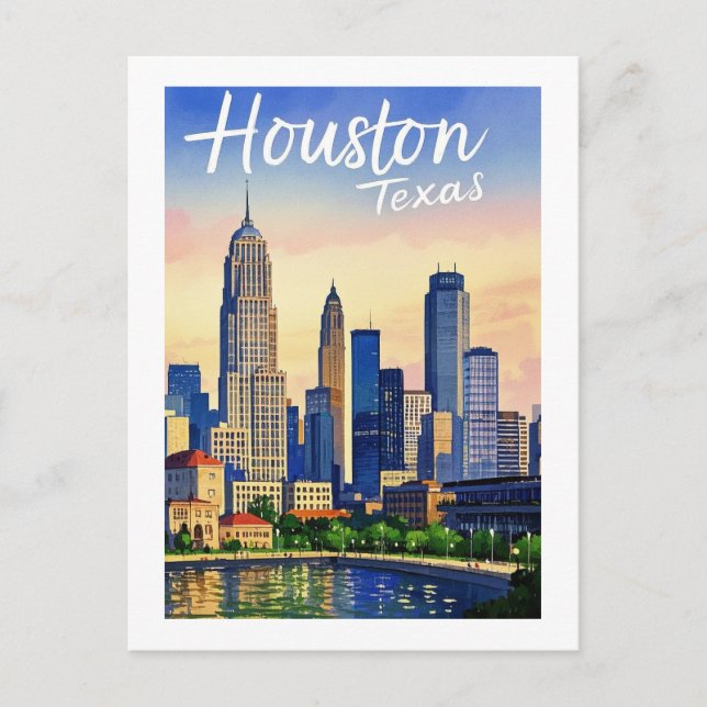Cartão postal Houston Texas (Frente)