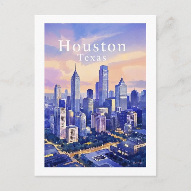 Cartão postal Houston Texas (Frente)