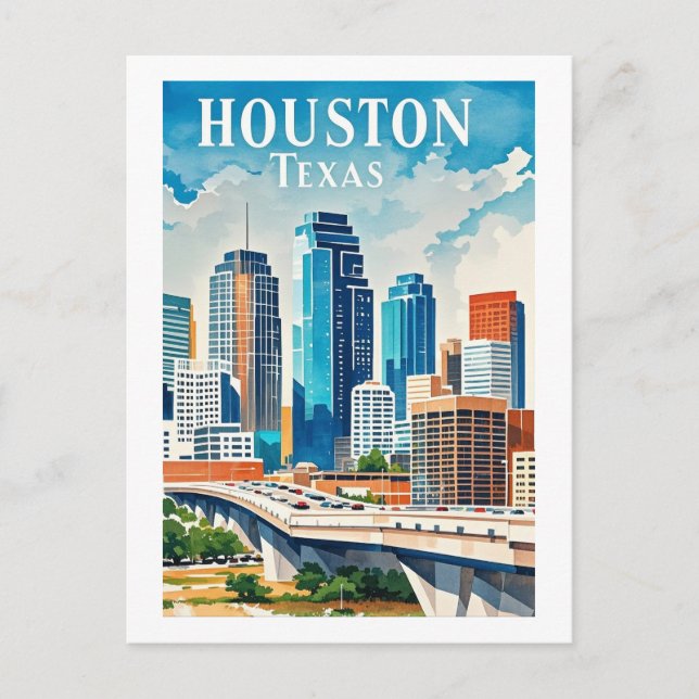 Cartão postal Houston Texas (Frente)