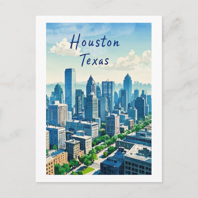 Cartão postal Houston Texas (Frente)