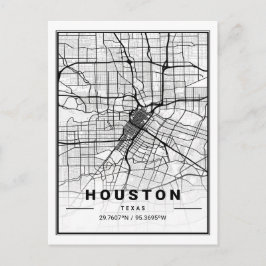 Cartão Postal Houston Texas EUA - Viagem City Map Poster