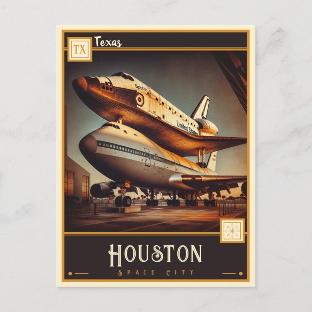 Cartão Postal Houston, Texas | Vintage (Frente)