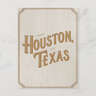 Cartão Postal Houston Texas Vintage
