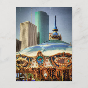 Cartão Postal Houston Towers e Fairground Rides