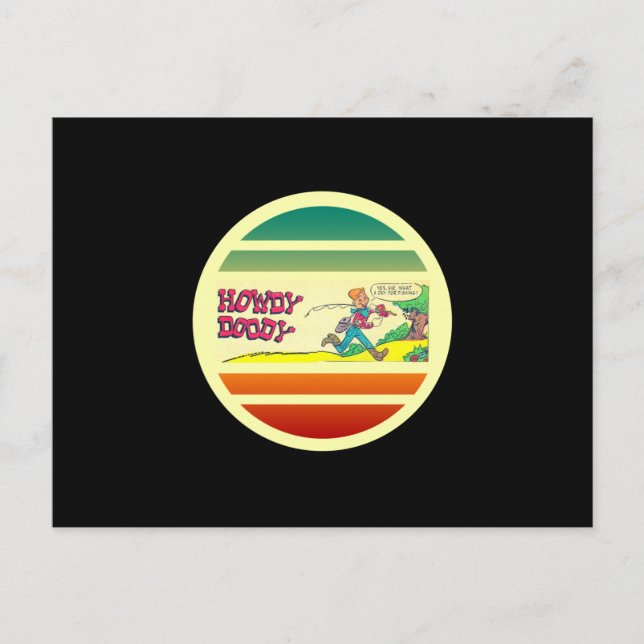 Cartão Postal Howdy Doody Fisheries Retro Comic Book (Frente)