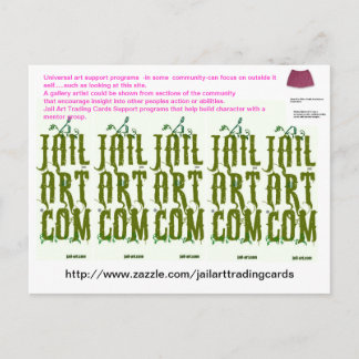 Cartão Postal http://www.zazzle.com/jailarttradingcards