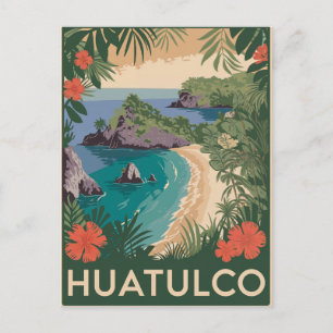 Cartão Postal Huatulco Mexico Vintage