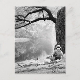 Cartão Postal Huckleberry e Tom