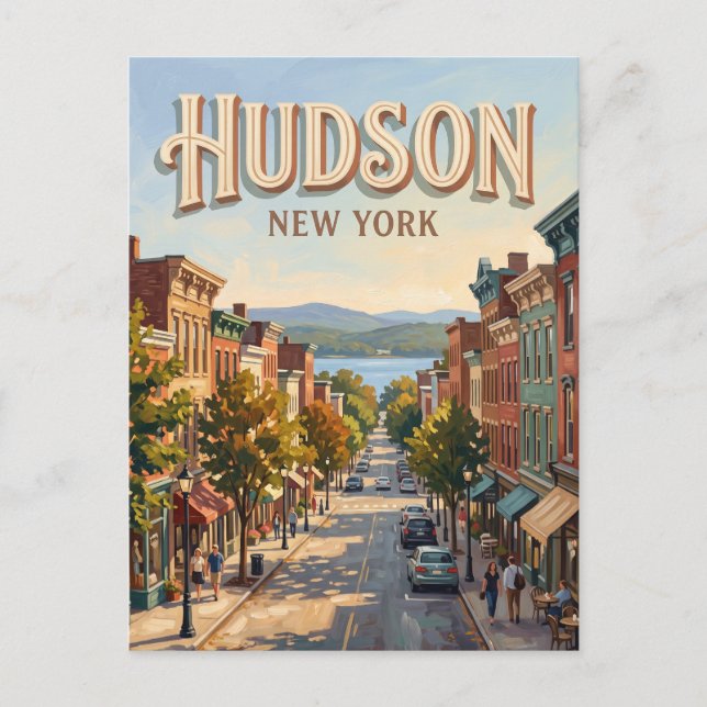 Cartão Postal Hudson Nova York (Frente)