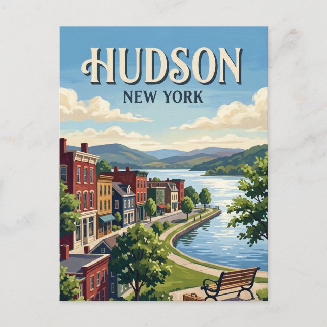 Cartão Postal Hudson Nova York (Frente)