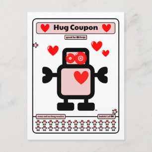Cartão Postal Hug Coupon
