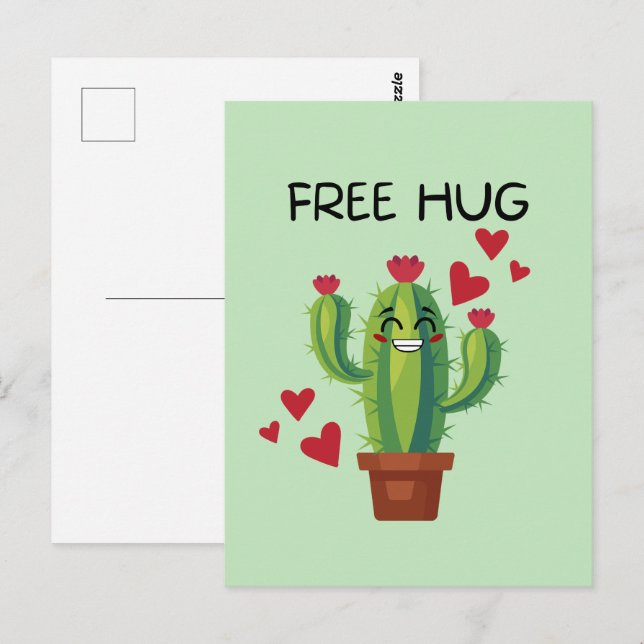 Cartão Postal Hug Gratuito (Frente/Verso)