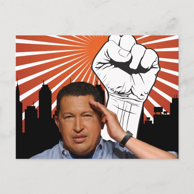 Cartão Postal Hugo Chavez - estilo Hugo Salutes (Frente)
