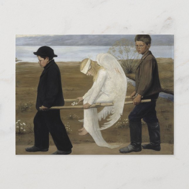 Cartão Postal Hugo Simberg Art (Frente)