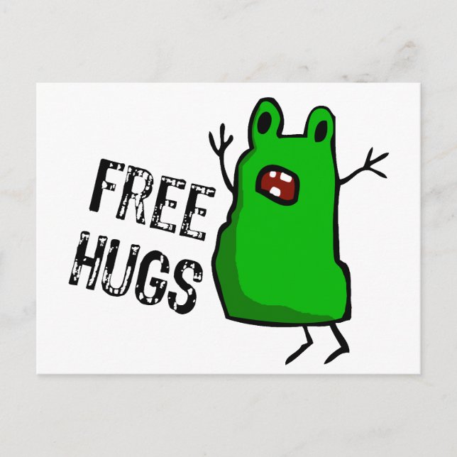 Cartão Postal Hugs Gratuitos (Frente)