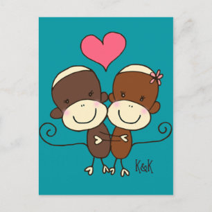 Cartão postal Hugz Macaco-Meia