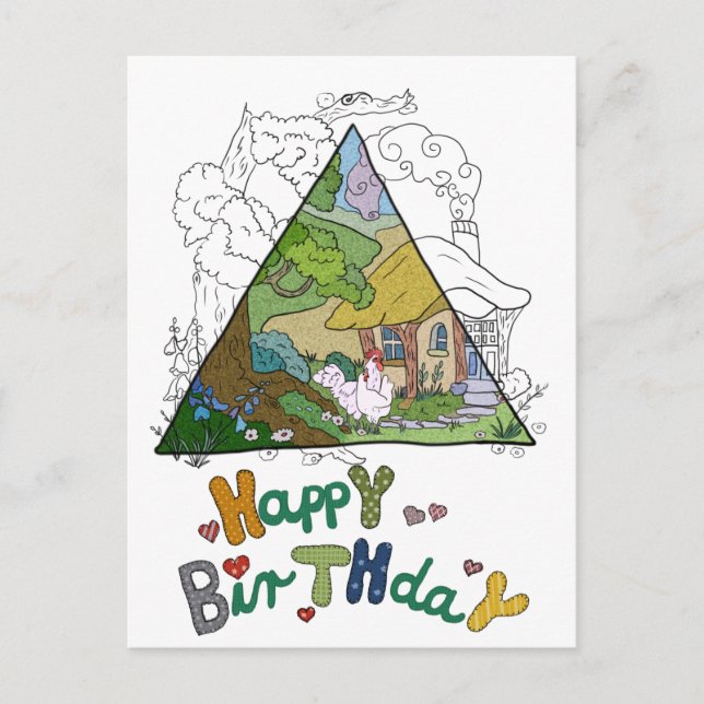 Cartão Postal Hühner (Frente)