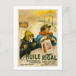 Cartão Postal Huile Rigal - Anúncio automático francês vencido