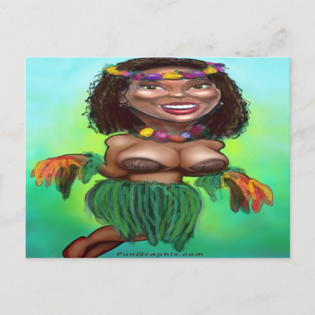 Cartão Postal Hula Dancer (Frente)