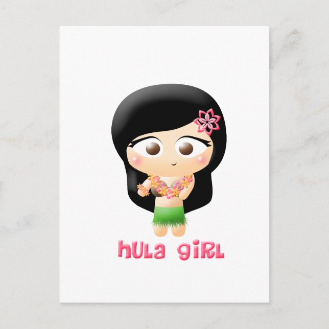 Cartão Postal Hula Girl (Frente)