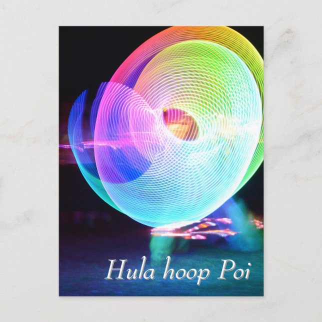 Cartão Postal Hula hoop Poi twirler (Frente)