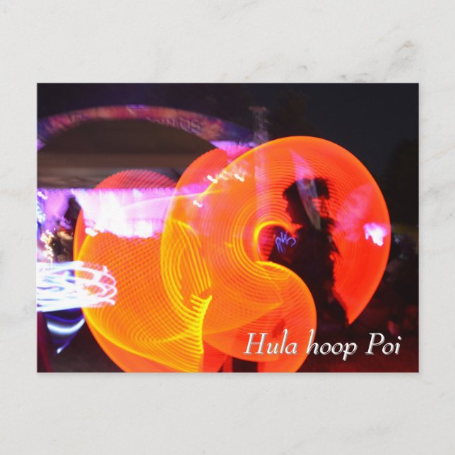 Cartão Postal Hula hoop Poi twirler (Frente)