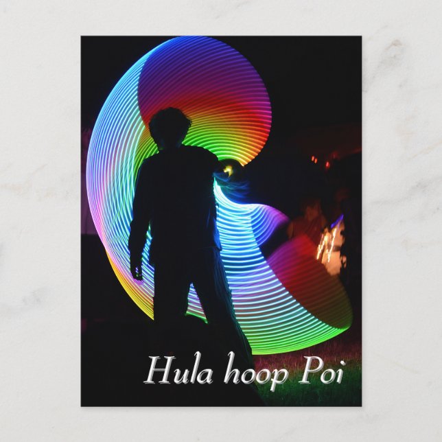 Cartão Postal Hula hoop Poi twirler (Frente)