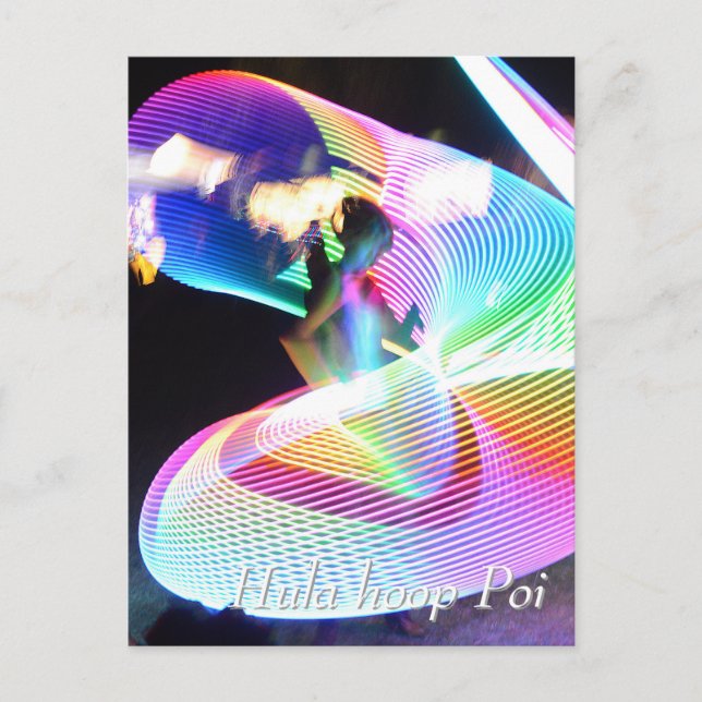 Cartão Postal Hula hoop Poi twirler (Frente)