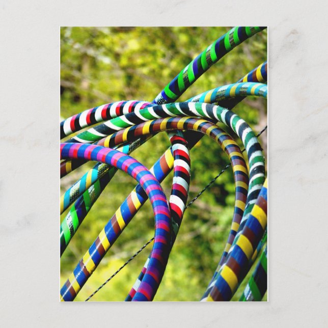 Cartão Postal Hula Hooping no estilo (Frente)