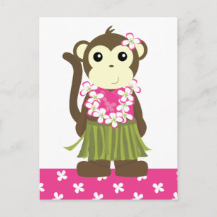 Cartão Postal Hula Monkey