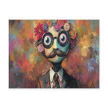 Humanoide Whimsso com Olhos Grandes e Cabelos Flor