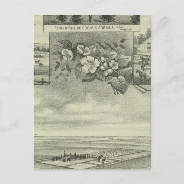 Cartão Postal Humboldt, Kansas (Frente)