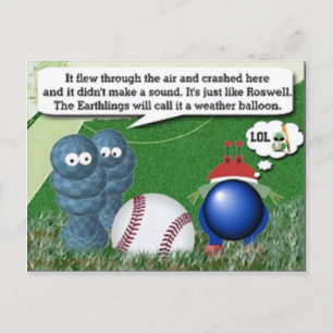 Cartão Postal humor alienígena