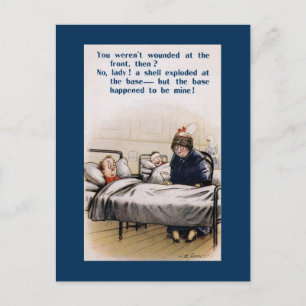 Cartão Postal Humor da Primeira Guerra Mundial Britânica e Chee