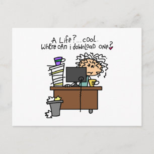 Cartão Postal Humor da vida da transferência