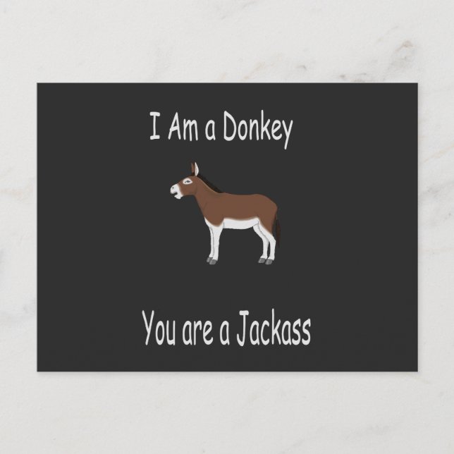 Cartão Postal Humor de Burro (Frente)