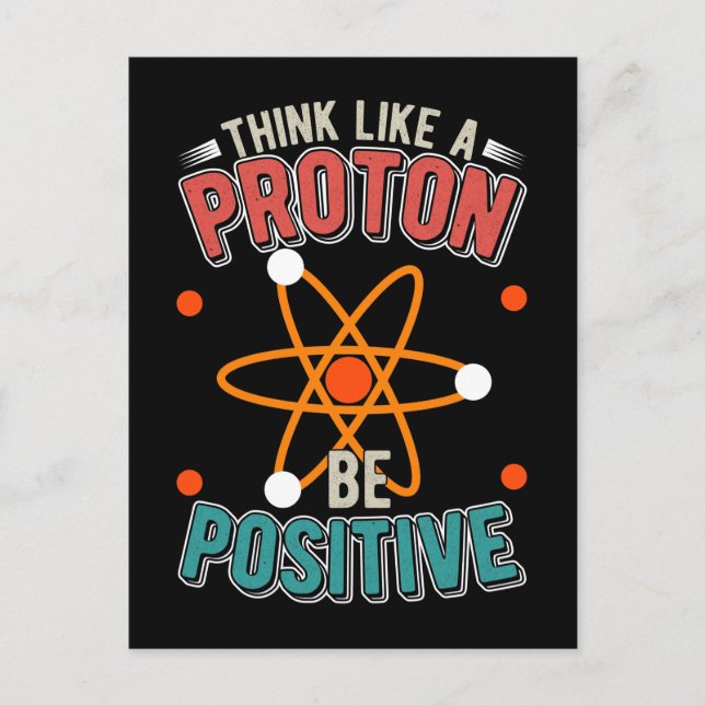 Cartão Postal Humor de Cientista de Prótons Físico Nerd (Frente)