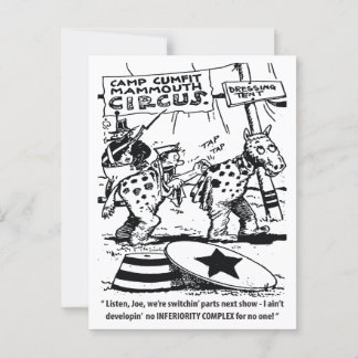 Cartão Postal Humor De Circo, Sem Complexo De Inferioridade, Eng