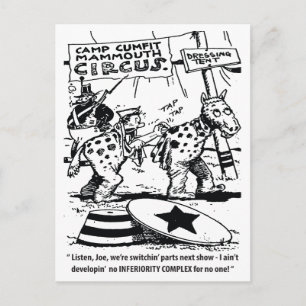 Cartão Postal Humor De Circo, Sem Complexo De Inferioridade, Eng