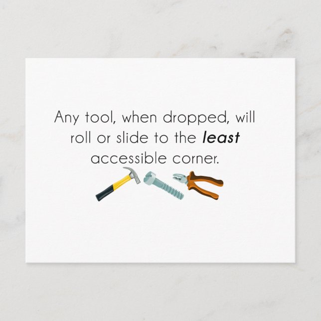 Cartão Postal Humor de engenharia (Frente)