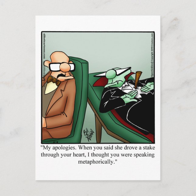 Cartão postal Humor de Halloween (Frente)