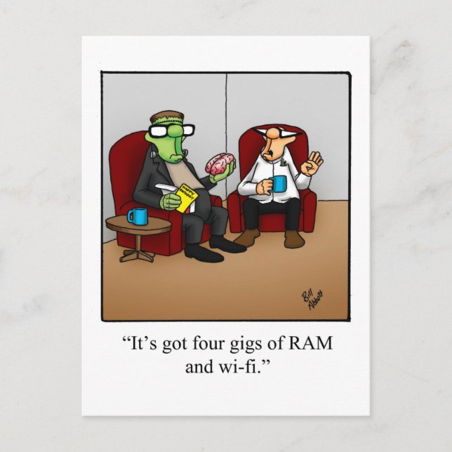 Cartão postal Humor de Halloween (Frente)