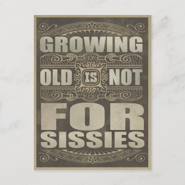 Cartão Postal Humor de Idade Antiga (Frente)