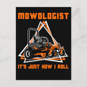 Cartão Postal Humor de Zelador de Corte de Grama