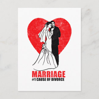 Cartão Postal Humor do casamento