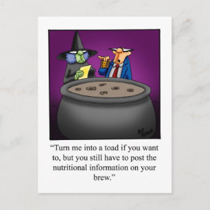 Cartão postal Humor do Dia de as Bruxas engraçado