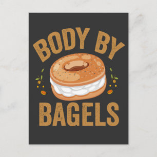 Cartão Postal Humor judaico engraçado do amante de bagel de Han
